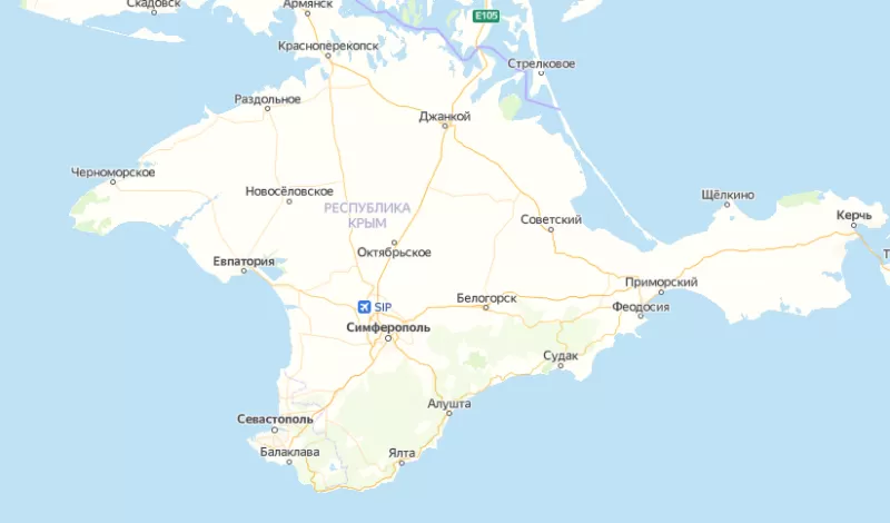 Зоны покрытия на карте Крыма в Магнитогорске 